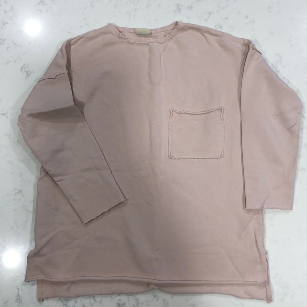 Zara dusty pink oversized sweatshirt